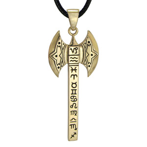 Labrys of Dictynna Britomartis Greek Hellenes Cretan Goddess Symbol Hellenic Paganism Jewelry Bronze Necklace