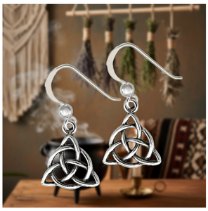 Sterling Silver Triple Goddess Earrings