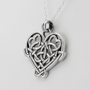 Sterling Silver Celtic Love Knot Heart Pendant