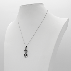 Sterling Silver Moon Goddess Pentagram Pendant Wiccan Pagan Witchcraft Jewelry