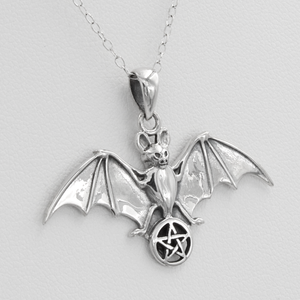 Bat Pentacle Samhain necklace pendant jewelry supplies