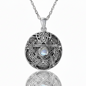 Authentic Celtic Pagan Jewelry Pentagram Necklace, ideal as a high-value Wiccan Gift or meaningful Yule Gift. Authentic Celtic Pagan Jewelry Pentagram Necklace, ideal as a high-value Wiccan Gift or meaningful Yule Gift.