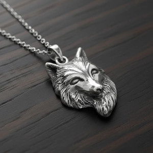 Fox Pendant Silver Spiritual Transformation Necklace