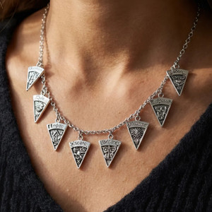Wheel of the Year Charm Necklace Sterling Silver Occult Esoteric Witchy Witchcraft Jewelry Gift