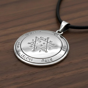 Second Pentacle of Jupiter Talisman Necklace Crafted in Fine Sterling Silver