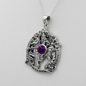 Sterling Silver Odin Sleipnir Necklace | Norse Pagan Necklace | Pagan Jewelry | Norse Wicca Pendant | Heathen Adornment