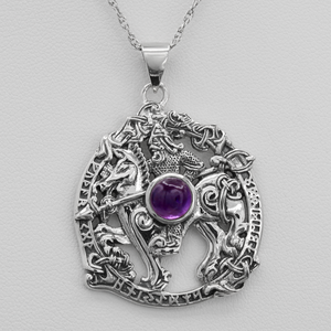 Sterling Silver Odin Sleipnir Necklace | Norse Pagan Necklace | Pagan Jewelry | Norse Wicca Pendant | Heathen Adornment