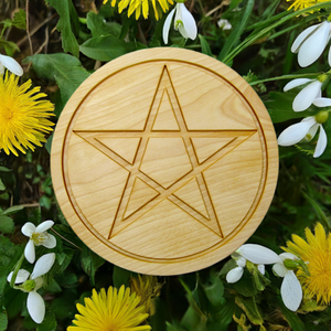 The Modern Witch Shop: Solid Birch Wooden Wiccan Altar Tool | Wiccan Supplies | handmade witch tools | Pentacle Altar Tile, Magickal Occult supplies and Unique witch gifts!