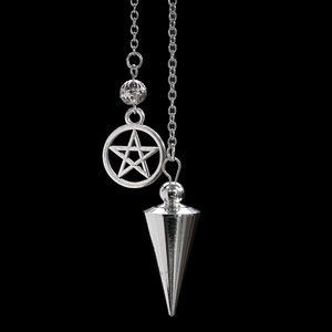 Silver Tone Pentacle Pendulum & Witchcraft Starter Kit: with board and instructions | witchcraft supplies | pagan altar tools | wiccan gifts | spiritual supplies with gift box Silver Tone Pentacle Pendulum & Witchcraft Starter Kit: with board and instructions | witchcraft supplies | pagan altar tools | wiccan gifts | spiritual supplies with gift box