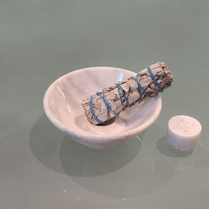 White Marble Incense Burner wiccan, pagan, witchcraft, witch, metaphysical, new age, online store, occult, ritual and esoteric supplies