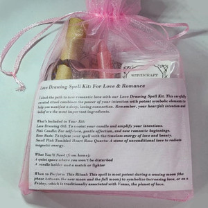 Ready to invite love into your life? Our Love Spell Kit is designed for easy DIY love spells and homemade attraction magic. It's the ideal way for beginners to manifest love, offering all the essential spell supplies for Wiccan, Paganism, and Witchcraft practices. Ready to invite love into your life? Our Love Spell Kit is designed for easy DIY love spells and homemade attraction magic. It's the ideal way for beginners to manifest love, offering all the essential spell supplies for Wiccan, Paganism, and Witchcraft practices.