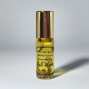 Harness the potent energy of the lunar cycle with our Full Moon Oil. This infused ritual oil is perfect for magic anointing, enhancing your altar supplies and ritual tools with powerful lunar magick. (5ml bottle)
