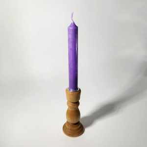 Handcrafted Wooden Spell Candle Holder For Wicca Paganism Occult Rituals and Witchcraft