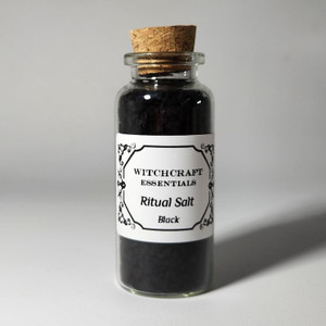black ritual salt protection banishing samhain witches black salts
