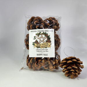 Natural Witchy Pinecone Yule Ornaments | Yule Gift | Wicca Gift | Pagan Gift | Witch Gift Idea 6 Count