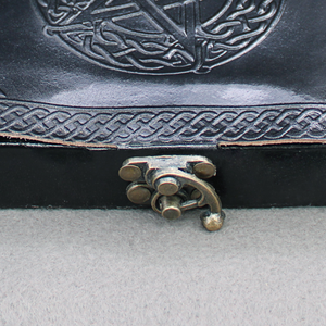 Black Pentacle with Celtic Knotwork - Leather Book of Shadows - Witch Store Supplies - Wiccan Gifts Black Pentacle with Celtic Knotwork - Leather Book of Shadows - Witch Store Supplies - Wiccan Gifts