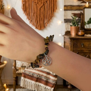 Tigers Eye Amulet | Witches Bracelet | Crystal Gemstone | Witch Store Supply