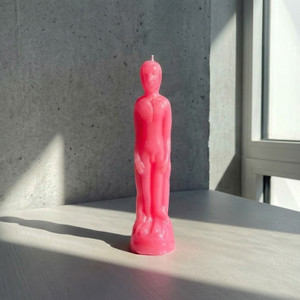 Male Figure Candle | Pink