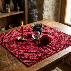 Red | Altar & Tarot Cloth | Crushed Velvet