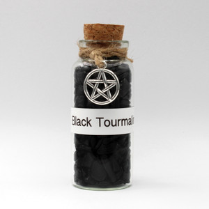 Black Tourmaline - Apothecary Bottle - Witchcraft Essentials