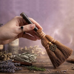 Pentacle Altar Broom | Witch Ritual Besom