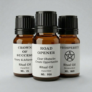 10-Piece Ritual Oil Set | Conjure Oils for Spellcraft & Candle Magick