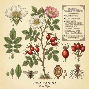 Rose Hips Organic |  Apothecary Herb Bag | Witchcraft Essentials