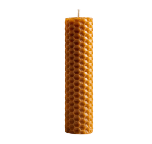 Beeswax Rolled Taper - Brown 4 Inch