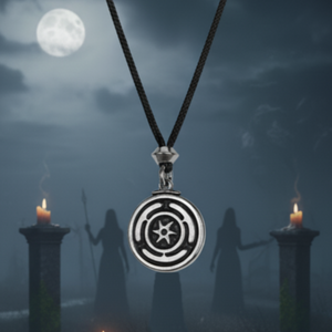 Hecate wheel autumn samhain fall witchy aesthetic jewelry necklace pendant