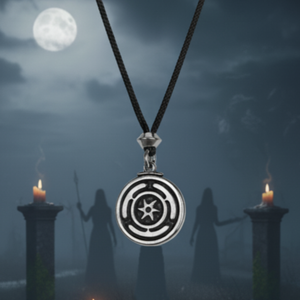 Hecate wheel autumn samhain fall witchy aesthetic jewelry necklace pendant