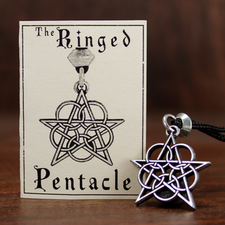 Ringed Pentagram Necklace Pendant Wiccan Witchcraft Jewelry