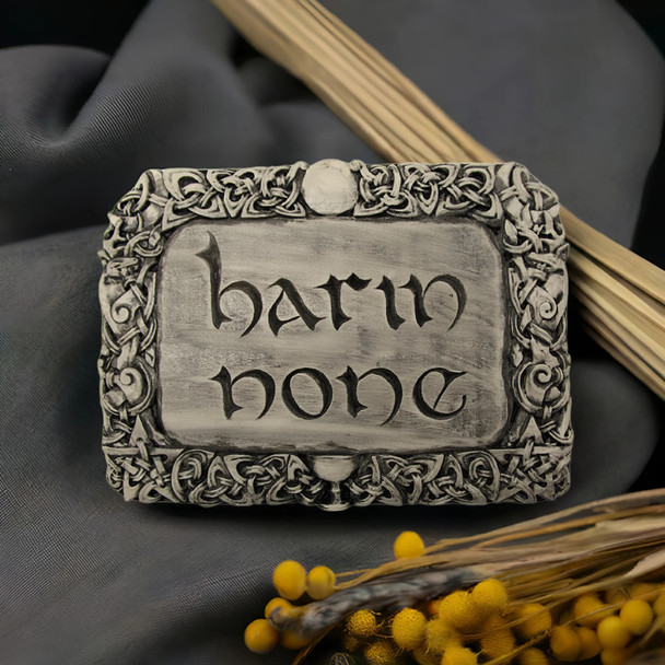 Harm None Plaque | Witches Rede Wall Decorations & Witchcraft Decor | Wiccan gifts and Altar Supplies | Samhain Supplies | Modern Witch Shop