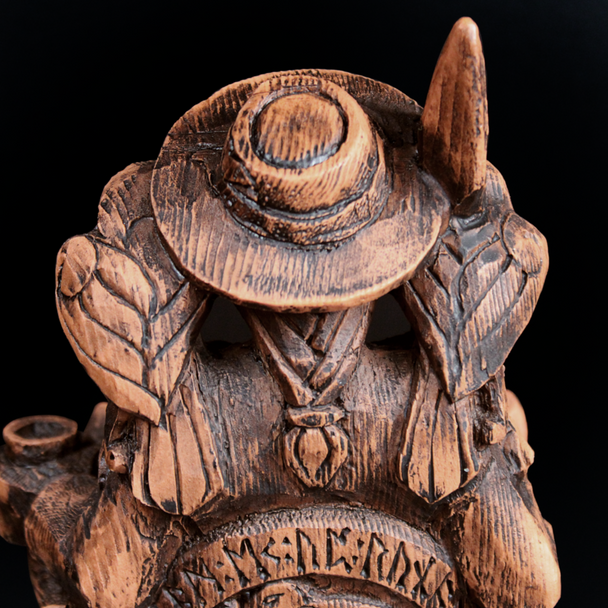 Seated Odin Pagan God Statue, Spiritual Norse Pagan Figurine, Witchcraft Altar Supplies, Wiccan Ceremonial Tools