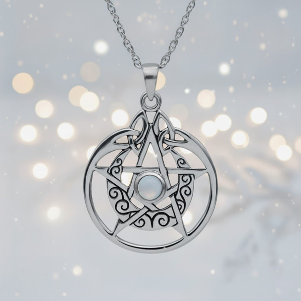 White Witch Necklace Pagan Yule gifts Wiccan Yuletide Presents Winter Solstice Gift Ideas Midwinter gifts Wicca Gifts