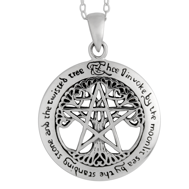 Sterling Silver  Tree Pentacle Pendant Sterling Silver  Tree Pentacle Pendant
