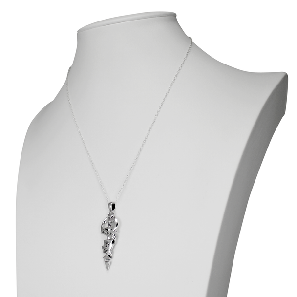 Chalice and Blade Ritual Pendant in Sterling Silver | Wiccan Jewelry | Wicca Necklace | Body Form