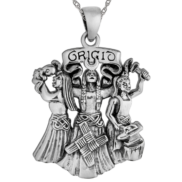 Celtic Pagan jewelry design : Sterling Silver Brigid Pendant
