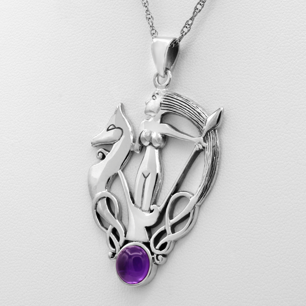 | Witch Jewelry | pagan necklace : Morrigan Goddess Necklace | Celtic Pagan & Witchcraft Jewelry | Samhain Pendant