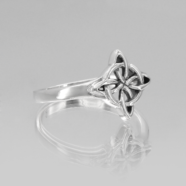 Witches Knot Witchcraft and Celtic Pagan Ring Sterling Silver Jewelry