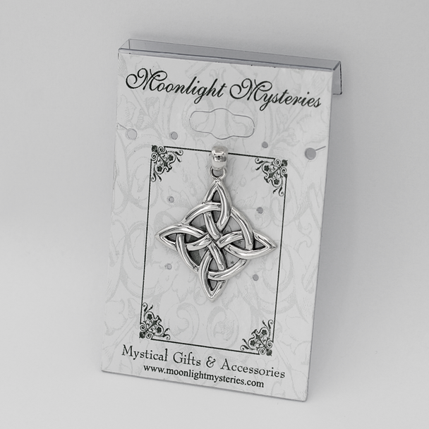Witchcraft Jewelry | Witches Knot Necklace | Wiccan Pendant | .925 Sterling Silver | Spiritual, Metaphysical, & Occult Symbol | Wiccan & Witchcraft Supplies | Protection Amulet