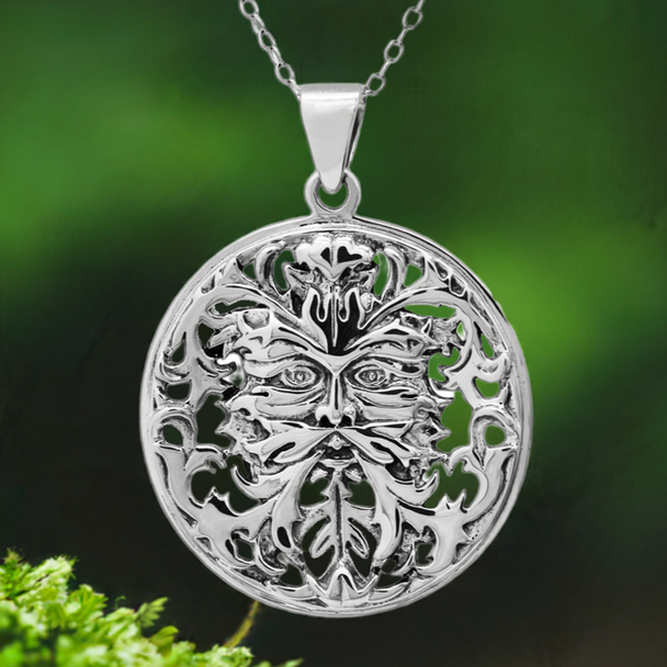 Green Man Necklace Pagan Jewelry and Wiccan Gifts
