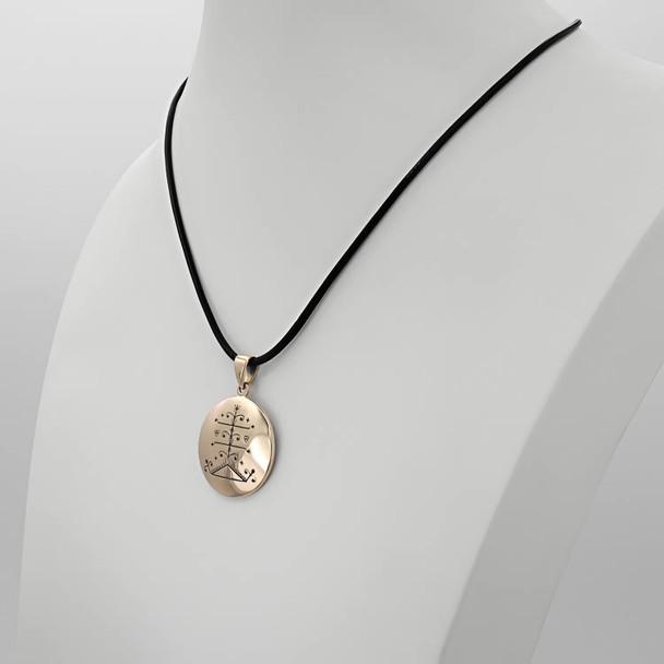 Bronze Ogoun Ferraille Pendant Necklace - Ogou Feray Voodoo Jewelry