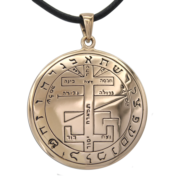 Bronze Mystical Figure of Solomon Tree of Life Hermetic Ceremonial Magic Pendant Jewelry
