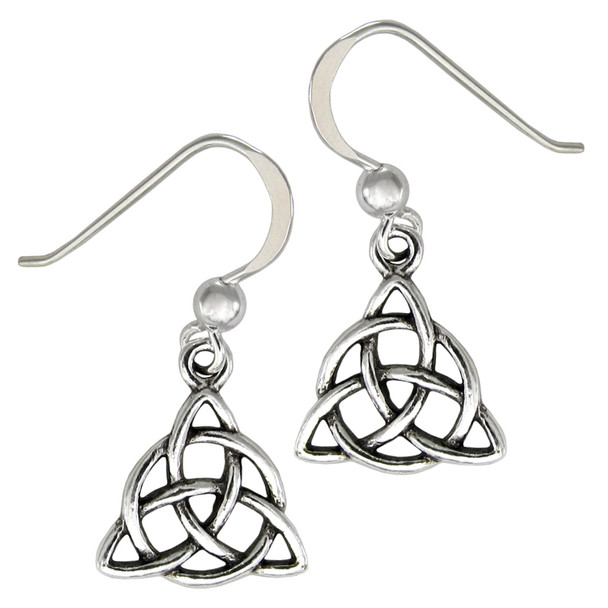 Triquetra Earrings Celtic Knot .925 Sterling Silver