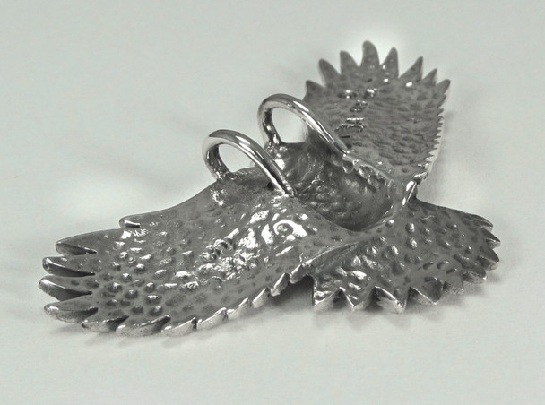 Sterling Silver American Eagle Flying Pendant Bird of Prey Jewelry