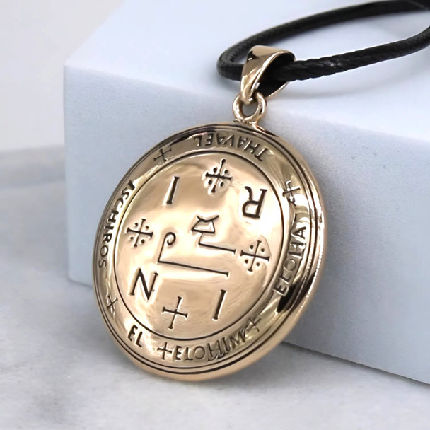 Thavael Pendant - Bronze with Black Necklace Cord