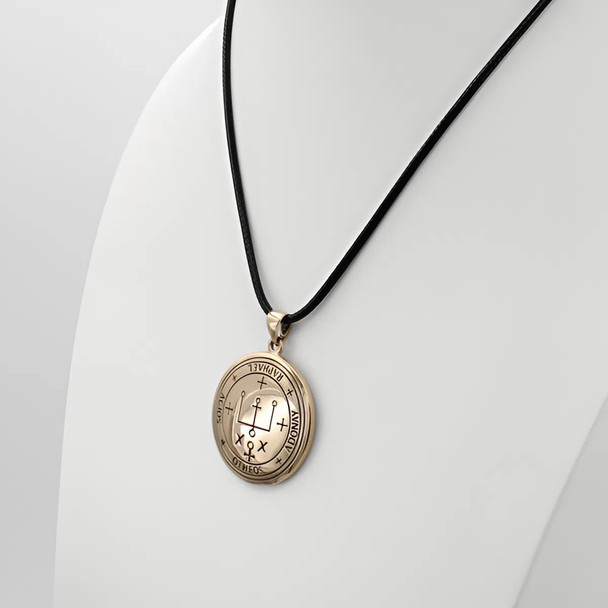 Archangel Raphael Sigil Pendant Necklace with Black Cord