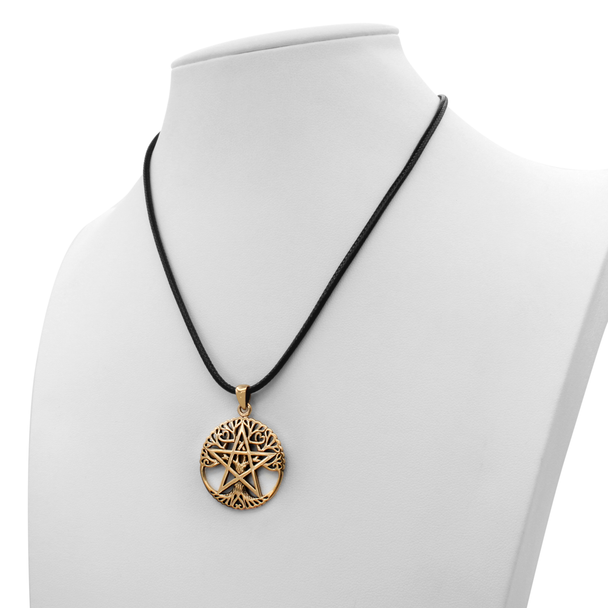 Bronze Tree Pentacle Pentagram Pendant