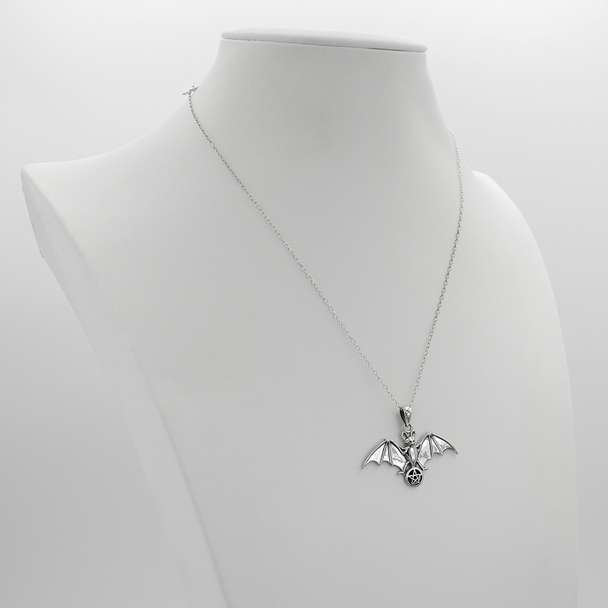 Bat Pentacle Samhain necklace pendant jewelry supplies