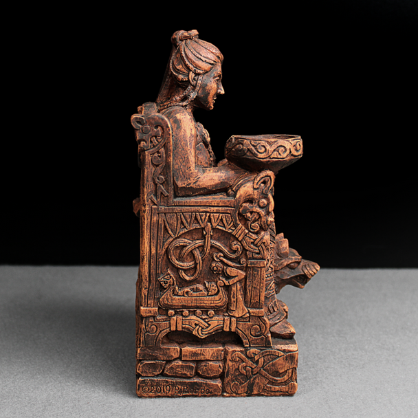 Hel Goddess Offering Bowl Statue, Norse Pagan, Samhain decoration, witch decor, Wiccan Altar Tool Supply